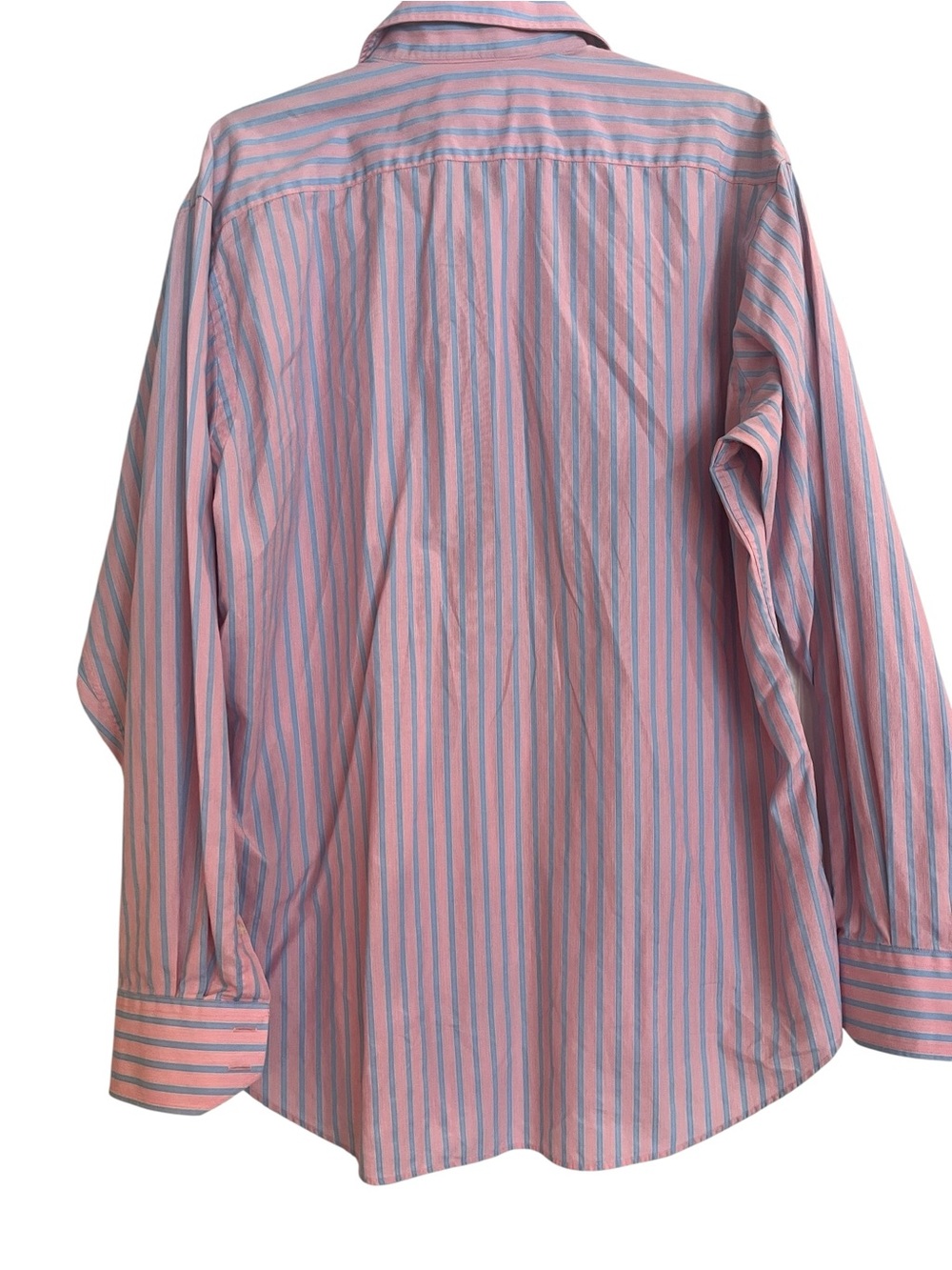 Thomas Dean Pink Cotton Stripe Contrasted Cuffs Xl Old Money Preppy View 2